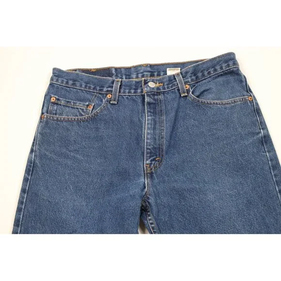 Vintage Y2K 2001 Levis 505 Mens 34x30 Faded Regular Straight Leg Jeans Blue USA